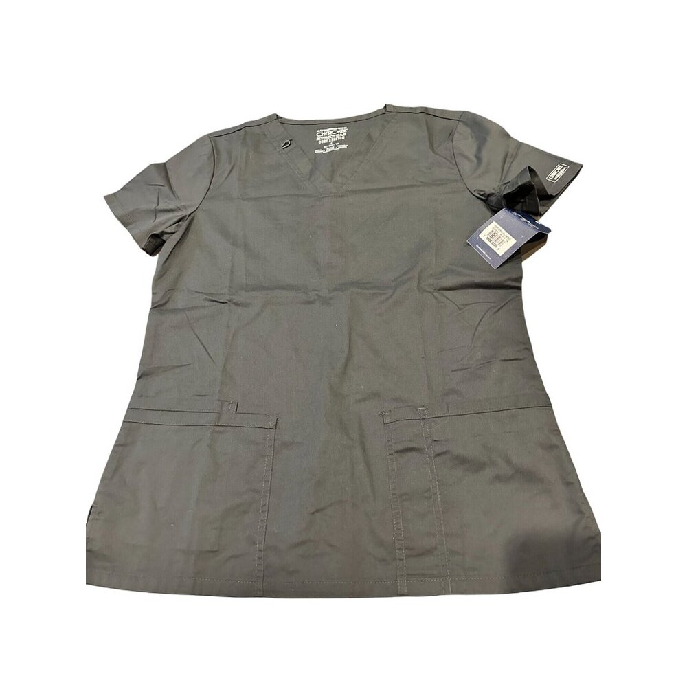 NWT: Cherokee Scrubs for Women Workwear Core Stretch V-Neck Top, Soft Brushed Tw